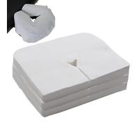 Massage Face Cradle Cover - 100 Pieces Disposabl-e Massage Face Covers, Massage Bed Heart-shaped Hole Pillowcase, Head Cradle Covers