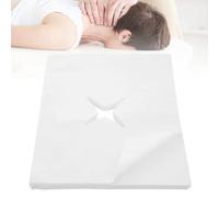 Massage Face Cradle Covers, 200Pcs Disposable Nose Slit Cloths for Massage Table, Super Comfy Non-Woven Cloth Massage Face Covers for Massage Table Massage Bench Headrests