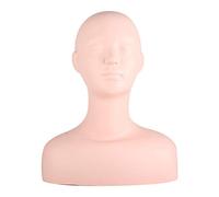Massage Face Mannequin Esthetics Mannequin Simulation Training Mannequin Mannequin Head Model with Shoulder Doll Head for Hairdressers Mannequin Makeup Practice,Wig Hat Display