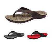 Massage Flip Flops for Men Women Arch Support Summer Breathable Beach Thong Sandals, Lightweight Acupressure Massage Sliders, Relief Plantar Fasciitis Heel Arch Arthritis Pain Brown