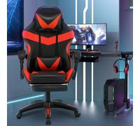 Massage Gaming Chair Leather Racing Office Executive Recliner With Leg Rest