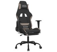 Massage Gaming Chair with Footrest Fabric Armchair Reclining Chair vidaXL