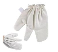 Massage Gloves, Dry Scrub Gloves for Spa Care, Natural Silk Mitten with Elastic Edge for Nourishing and Regenerating Skin Home Bathroom Spa