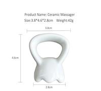 Massage Gua Sha Plate Ceramic Guasha Massage Board Ring Shape Skin Tightening Compact Ergonomic for Face Head Shoulder Knee(White)