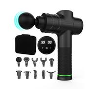 Massage Gun Deep Tissue, 99-Speed Percussion Massager with 10 Heads, 3600 Percussion/min, 2500mAh Battery, Quiet Cordless Muscle Massager with LCD for Athletes, Pain Relief, Men, Gift for Dad