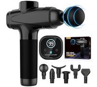 Massage Gun Deep Tissue - Father's Day Gifts, Muscle Massage Gun,Quiet Professional Handheld 30 Speeds Massager,6 Massage Heads with Type-C Charging, Portable Fascial for Muscle Pain Relief