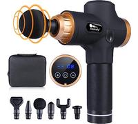 Massage Gun, Deep Tissue Massager Muscle Massage Gun with 30 Speeds 6 Heads, Powerful Percussion Massage Gun, Electric Handheld Massage Gun Deep Tissue for Body Neck Shoulder Black