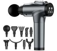Massage Gun, Deep Tissue Percussion Massager with 30 Speeds & 9 Heads - Professional Muscle Recovery Device for Athletes, Back & Leg Pain Relief - Handheld Electric Massager for Home & Gym