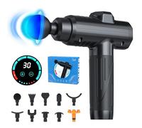 Massage Gun Deep Tissue, Portable Muscle Massage Device with 10 Massage Heads, 2026 Upgraded 30 Speeds Massager with LCD Touch Screen for Body Back Shoulder Muscle Relaxation