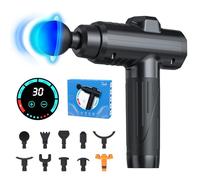Massage Gun Deep Tissue, Portable Muscle Massage Device with 10 Massage Heads, 2026 Upgraded 30 Speeds Massager with LCD Touch Screen for Body Back Shoulder Muscle Relaxation