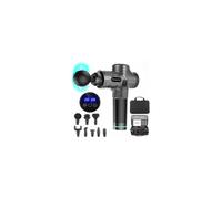 Massage Gun, Massager Deep Tissue, Muscle Percussion Massagers with 99 Speeds, Handheld Massager with LCD Touch Screen & 8 Replacement Heads for Back, Body, Shoulder Relaxation (Carbon Fibre Pattern)