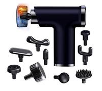 Massage Gun with Heat and Cold,9 Replacement Heads,Deep Tissue Massager 3600mAh Battery 13mm Amplitude, Percussion Muscle Massager for Home Office Workout Muscle Pain Relief,Gifts for Men Women Black