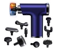 Massage Gun with Heat and Cold,Replacement Heads, Deep Tissue Massager 3600mAh Battery 10mm Amplitude, Percussion Muscle Massager for Home Office Workout Muscle Pain Relief,Gifts for Men Women Purple