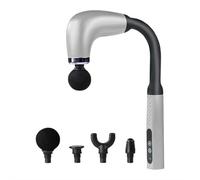 Massage Gun with Upgraded Extension Handle,Back Massage Gun Deep Tissue,Back Massager for Muscles/Neck/Shoulders/Waist/Legs Massager,4 Replaceable Heads & 9 Speed Levels,for Pain Relief