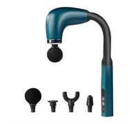 Massage Gun with Upgraded Extension Handle,Back Massage Gun Deep Tissue,Back Massager for Muscles/Neck/Shoulders/Waist/Legs Massager,4 Replaceable Heads & 9 Speed Levels,for Pain Relief