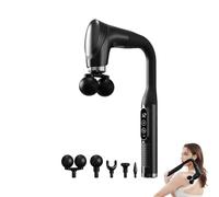 Massage Gun with Upgraded Extension Handle, U-Shaped Massage Gun Hot Compress Fitness Deep Tissue, Back Massager, Muscles/Neck/Shoulders/Waist/Legs Massager Portable for Pain Relief (Black)