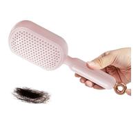 Massage Hair Comb | Pocket-Sized with Pull Ring - Self-Cleaning Air Cushion Hair Brush - for Girlfriend Girls Mother Wife Travel Bathroom Dorm Salon Shower Room
