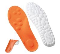Massage Insoles - Comfortable Shoes Inserts for Foot, Non Slip with Massager Function, Care Support Insoles for Sports Running Walking Hiking Athletic Commuting Workplace, 9.55x10.04x10.43 inches