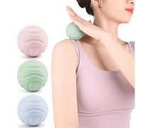 Massage Lacrosse Balls for Myofascial Release, 3 PCS Deep Tissue Massage Balls for Trigger Point Therapy, Foot Plantar Fasciitis, Muscle Knots Massager Yoga Ball for Muscle Soreness Back Pain Relief