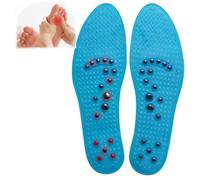 Massage Magnetic Insole Slimming with 38 Magnetic Massage Areas,Foot Acupuncture Point Therapy Insoles Shoe Insert Cushion Arch Support Shoes Pads (Color:Blue)