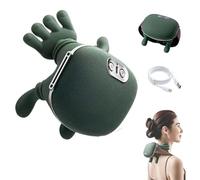 Massage Master for Shoulder, Neck, Lower Abdominal, Airlandolists Neck and Shoulder Massager, Simulated Human Hand Design, Cervical Trapezius Neck Massager Pillows (Green)