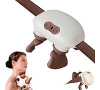 Massage Master for Shoulder, Neck, Lower Abdominal, Airlandolists Neck and Shoulder Massager with Heat, Deep Tissue 3D Kneading, Compact and Lightweight (New Brown)