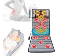 Massage Mat,Full Body Heating Vibration Massage Pad with with 30 Massage Heads and Therapeutic Heat Lamp,Neck and Back Massager,Massager for Neck,Back,Waist,Legs Muscle Relaxation