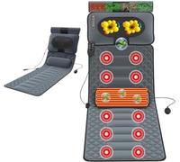 Massage Mat with Heat, Full Body Vibrating Massage Pad, Heated Mattress for Back Pain Relief, Foldable and Portable Storage, Lumbar and Leg Massage Therapy