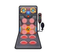 Massage Mat with Heat Relieving Neck Back Lumbar Leg Pain 10 Motors Vibrating Massage Mattress Pad 30-Level Neck Massage Heads Full Body Massager