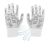 Massage Mittens - Visual Reflexology Chart Gloves, Elastic Hand Tools, Portable Manual Massager | Holistic Healthcare Gift Soothing Tension Relief Home Spa Relaxation Equipm