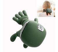 Massage Neck, Heated Massager, Portable Shiatsu Neck and Back Massager, Simulated Human Hand Design Multi-Mode Pain Relief Muscle Relax for Home Office,Green-One Size