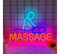 Massage Neon Signs for Wall Decor, Barber Neon Lights Led Business Signs Suitable for Hair Salon Barber Art Decor Gift for Family, Friends and Boys, 16.73 * 10.4In