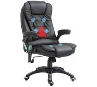 Massage Office Chair Executive Heated Reclining PU Leather Ergonomic Black