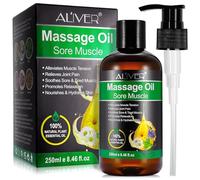 Massage Oil 250ML for Sore Muscle Relief, Soothing Blend with Menthol for Relaxation & Post-Workout Care - Lightweight, Fast-Absorbing Massage Oil for Neck, Shoulder & Back