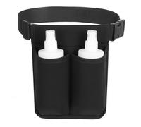 Massage Oil Bottle Sleeve Adjustable Massage Lotion for 2 Bottles Durable Massages Oil Bag and Adjustable Heavy Duty Strap for Massages Therapist (Black)