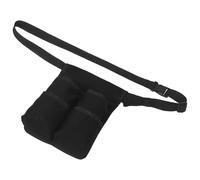 Massage Oil Bottle Waist Bag Double Pocket Black Cloth