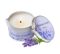 Massage Oil Candle for Stress Relief, Low Temp Scented Soy Wax Candle Lotion Oil for Hand and Foot Care, Romantic Gift for Date Night, Skin Moisturzing Essential Oil for Aromatherapy 65g (Lavender)