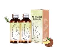 Massage Oil for Legs, Lymphatic Drainage Massage Oil, Promote Blood Circulation, Help Relax Relieve Leg Fatigue, Moisturizes Dry Skin, Reduce Leg Swelling Naturally for Women and Men (2pcs)