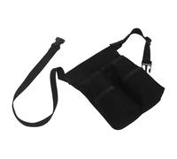 Massage Oil Waist Bag Double Pocket Cloth and Plastic Black
