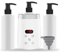 Massage Oil Warmer, Autumn&Winter Professional Lotion Warmer Dispenser Heater, Creams Warmer, Oil Bottle Warmer, Auto-Temperature,for Salon, Barber Shops, Home, with One Oil Bottle Dispenser (White)