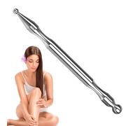 Massage Pen - 13 x 1 cm Large Face Reflexology Massager, Deep Tissue Massage Pen Made of Stainless Steel Double Head Trigger Point Massager, Tool Bar, Nerve Stimulator for the Whole Body | Dru