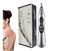 Massage Pen for Muscles - Meridian Energy Pulse Massage Pen,Adjustable Intensity, Electric Muscle Stimulator Device Portable Rechargeable Massager for Men Women Neck Face Foot Home Travel