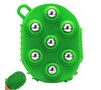 Massage Roller, 360° Rotatable Massage Ball Roller with 7 Rolling Metal Ball, Gua Sha Fascia Muscle Release, for Face, Neck, Back, Abdomen, Legs & Full Body, Green