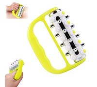 Massage Roller, Myofascial Cellulite Massager, Lymphatic Drainage Massage Roller for Personal Use, Deep Tissue Muscle Massage Roller, Hand Body Massager for Legs, Arms (Yellow)