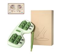Massage Roller with Three Massage Techniques to Relieve Foot Pain Improvement Ideal for Fitness & Yoga Professional Indoor Foot Massager Suitable for All (Green, One Size)