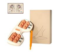 Massage Roller with Three Massage Techniques to Relieve Foot Pain Improvement Ideal for Fitness & Yoga Professional Foot Massager for Indoor Use (Orange, One Size)