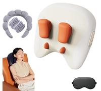 Massage SetHizoo Neck Massager, Stationary Neck & Shoulder Massager, 3D Shiatsu Massage for Pain Relief and Muscle Tension,Unwind and Enjoy a Peaceful Break from Everyday Stress (White)