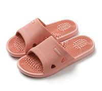 Massage Slippers Acupressure Slippers for Women Plantar Fasciitis Arthritis Neuropathy Pain Relief Acupuncture Slippers Non-Slip Massage Sandals Women,Gifts for Dad Mom(Pink, US Women 6.5-7)