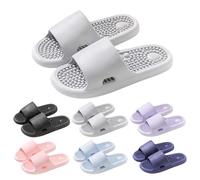 Massage Slippers for Couples Men and Women - Quick Dry Bathroom Shower Sandals, Acupressure Footbed, Non Slip Waterproof Indoor Home Slides Summer Anti Skid Loungewear
