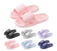 Massage Slippers for Couples Men and Women - Quick Dry Bathroom Shower Sandals, Acupressure Footbed, Non Slip Waterproof Indoor Home Slides Summer Anti Skid Loungewear